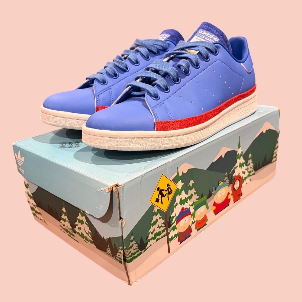 Adidas South Park Stan Smith Stan Marsh Blue Red GY6491 Mens Size 8.5 Sneaker